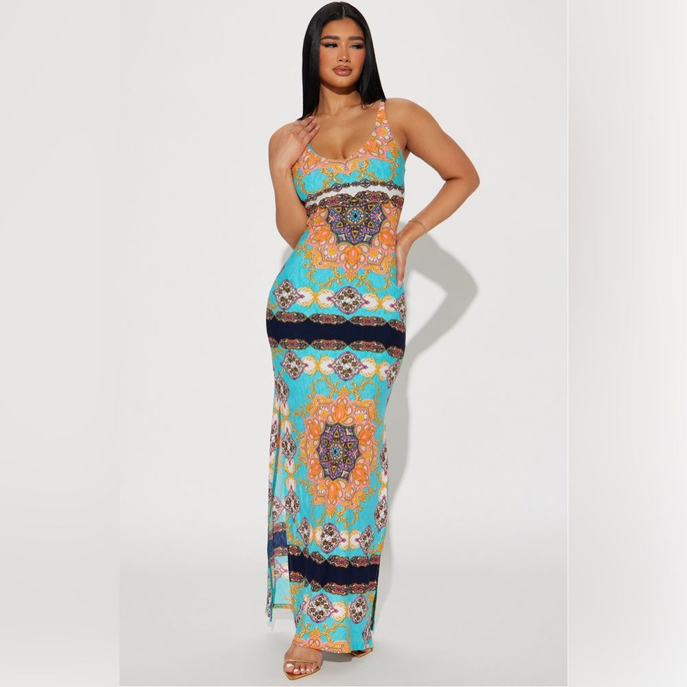 Vibrant Multicolor Maxi Dress